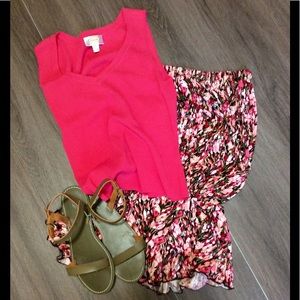 Talbots Pink Sleeveless V Neck Top Sz Petite S